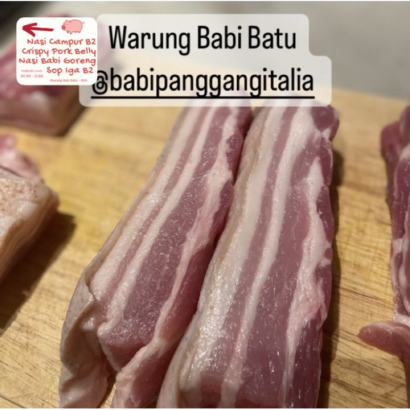 Gosam - Samcan Kembang - Samsam Kembang - Premium Pork Belly - Daging Babi Muda - Fresh Cut Frozen