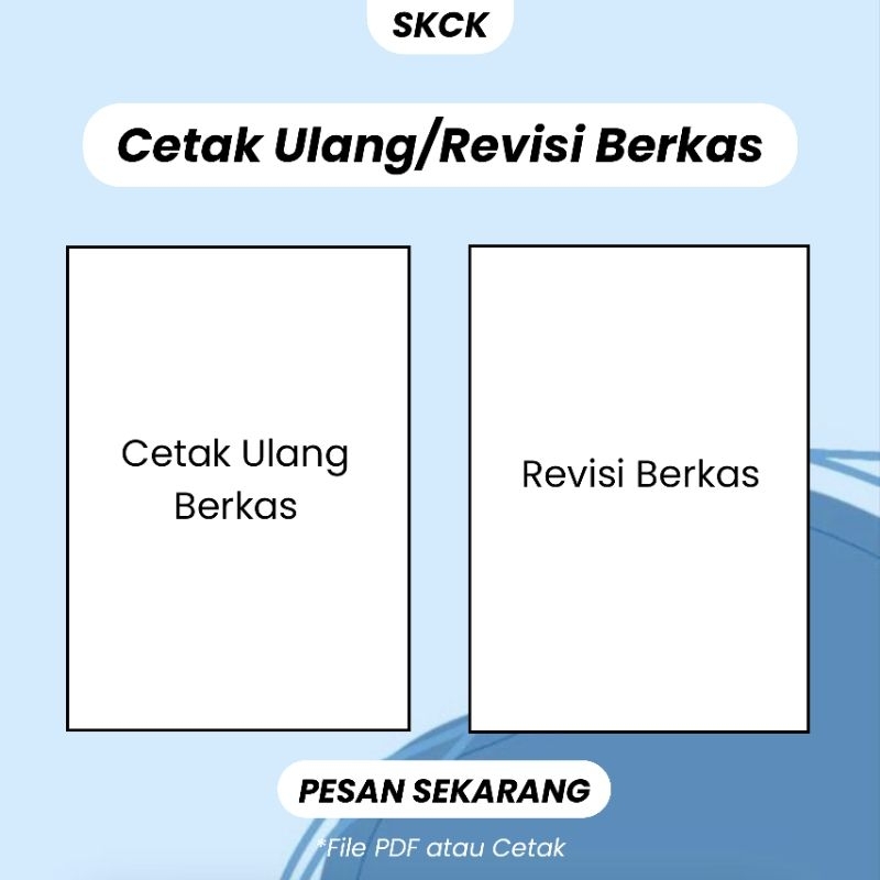 

Cetak Ulang/Revisi Berkas (S*CK) | File PDF atau Cetak| 100% Asli