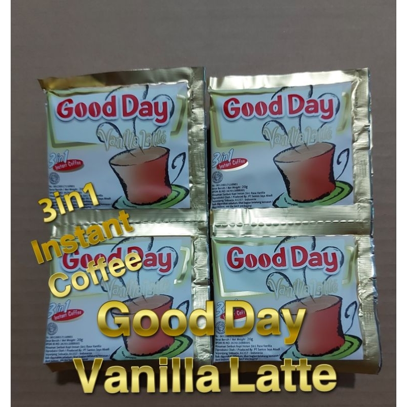 

Good Day Vanilla Latte 20gr(1renceng10pec).