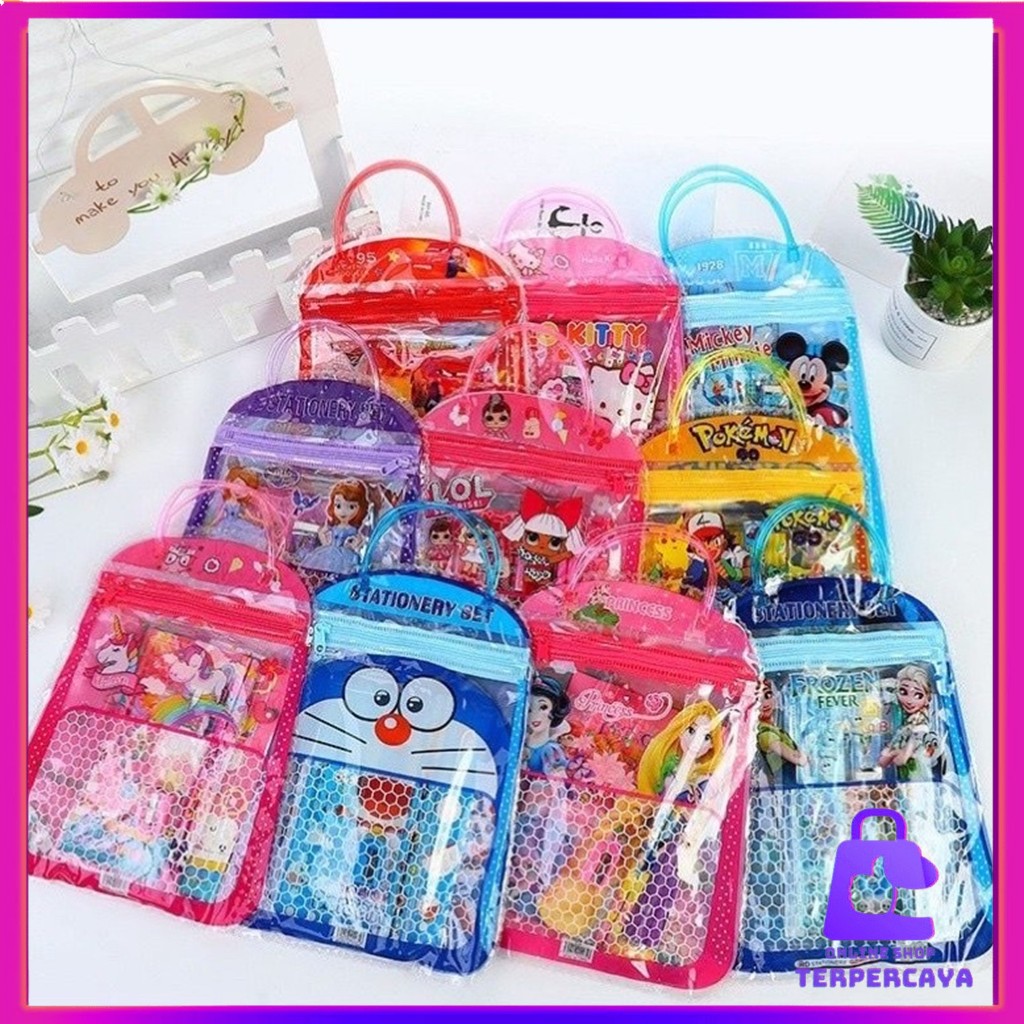 

OST Stationery Set 6 in 1 Free Bag Alat Tulis Anak Sekolah Buku Pulpen Penghapus Pengaris