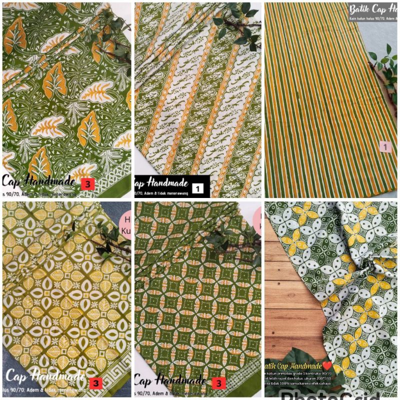 STRPE8007 KAIN BATIK CAP GARUTAN HIJAU PREMIUM KAIN BATIK CAP PASTEL BATIK MURAH JAYA