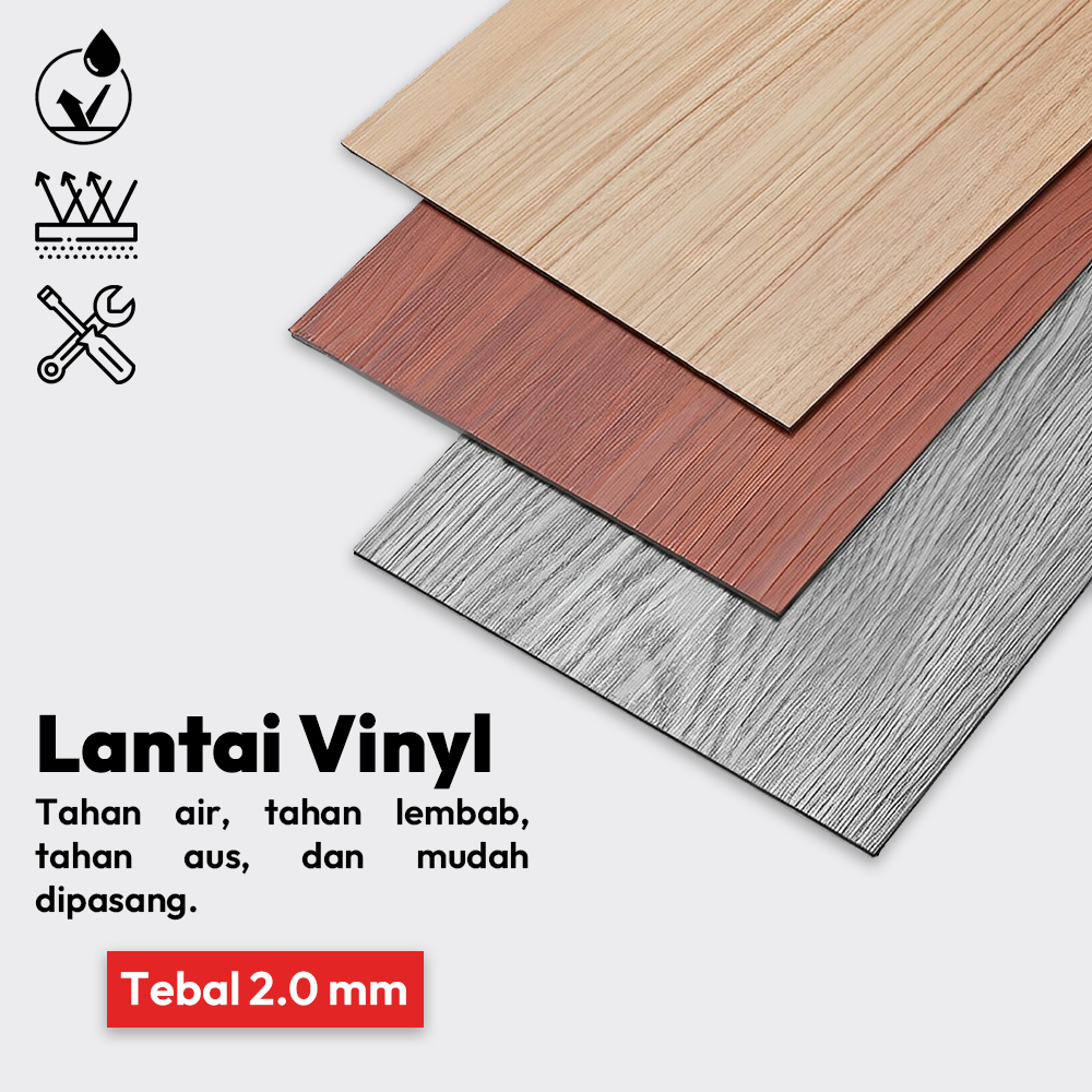 VINYL FLOORING STICKER, VINYL FLOORING PET, VINYL LANTAI STICKER, VINYL FLOORING 1 BOX (36 pcs)