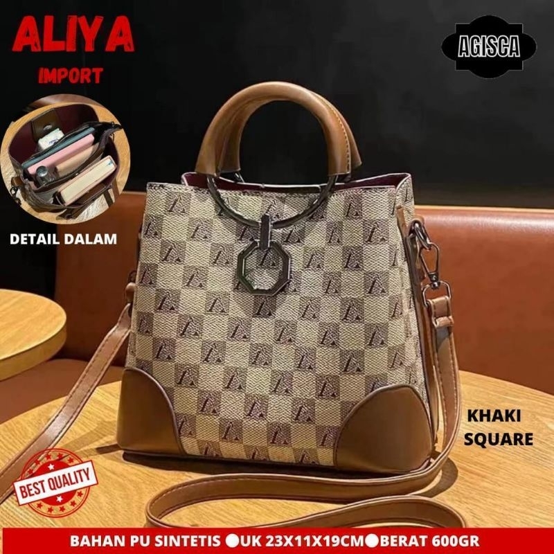 TAS SELEMPANG TAS HAND BAG IMPORT WANITA BAHAN SINTESIS ALIYA