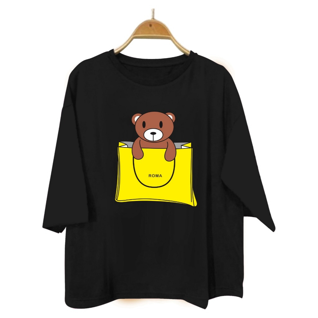 KAOS OVERSIZE WANITA BEAR ROMA