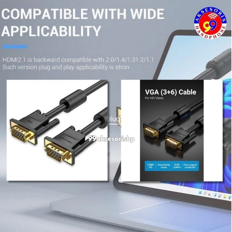 KABEL VGA KE VGA / VGA TO VGA