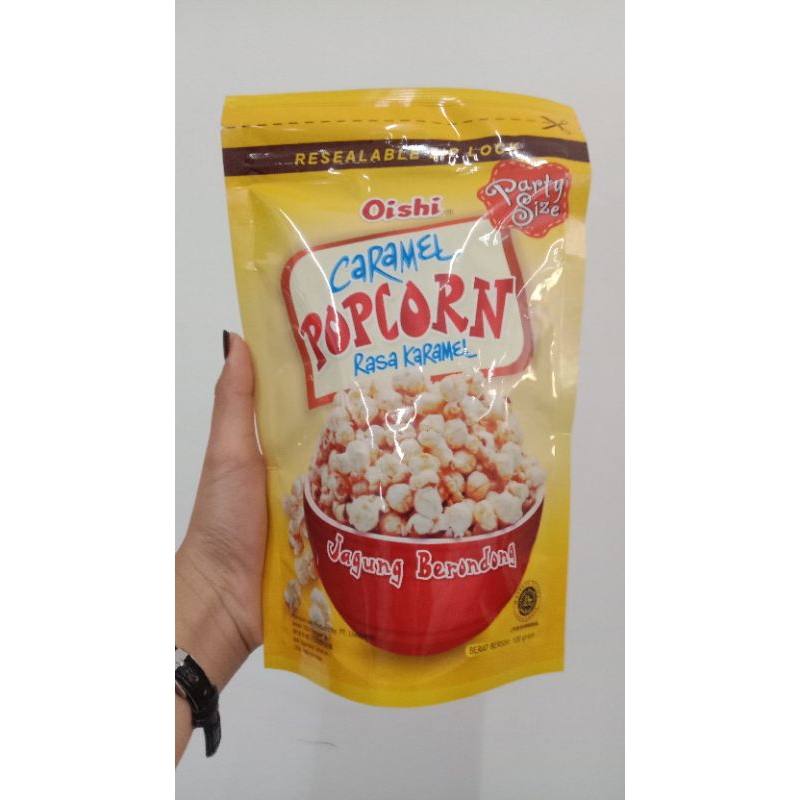 

Oish popcron rasa caramel kemasan pouch jagung berondong viral