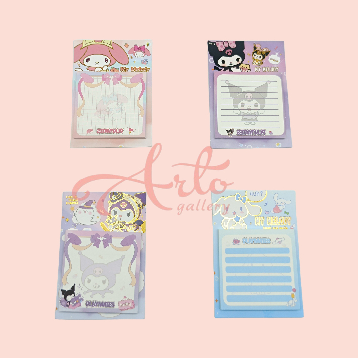 

[PREMIUM] STICKY NOTE MOTIF SANRIO / STIKER NOTE KUROMI MELODY CINNAMOROL / MEMO STIKER