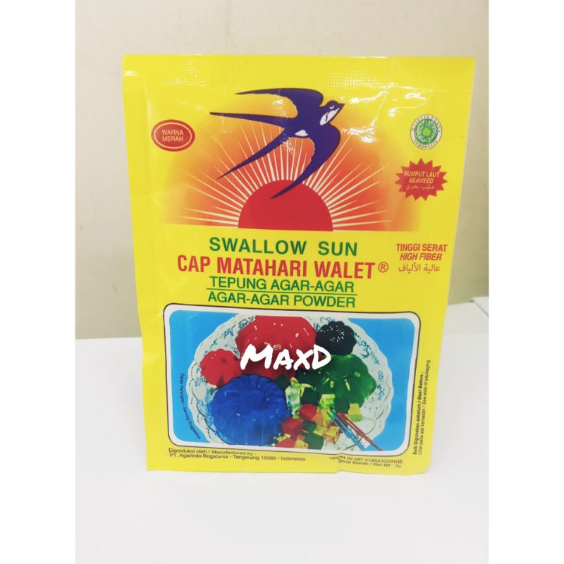 

Agar Agar Swallow Sun Warna Merah 7g 1 Pcs (EXP. 2 FEBRUARY 2025)