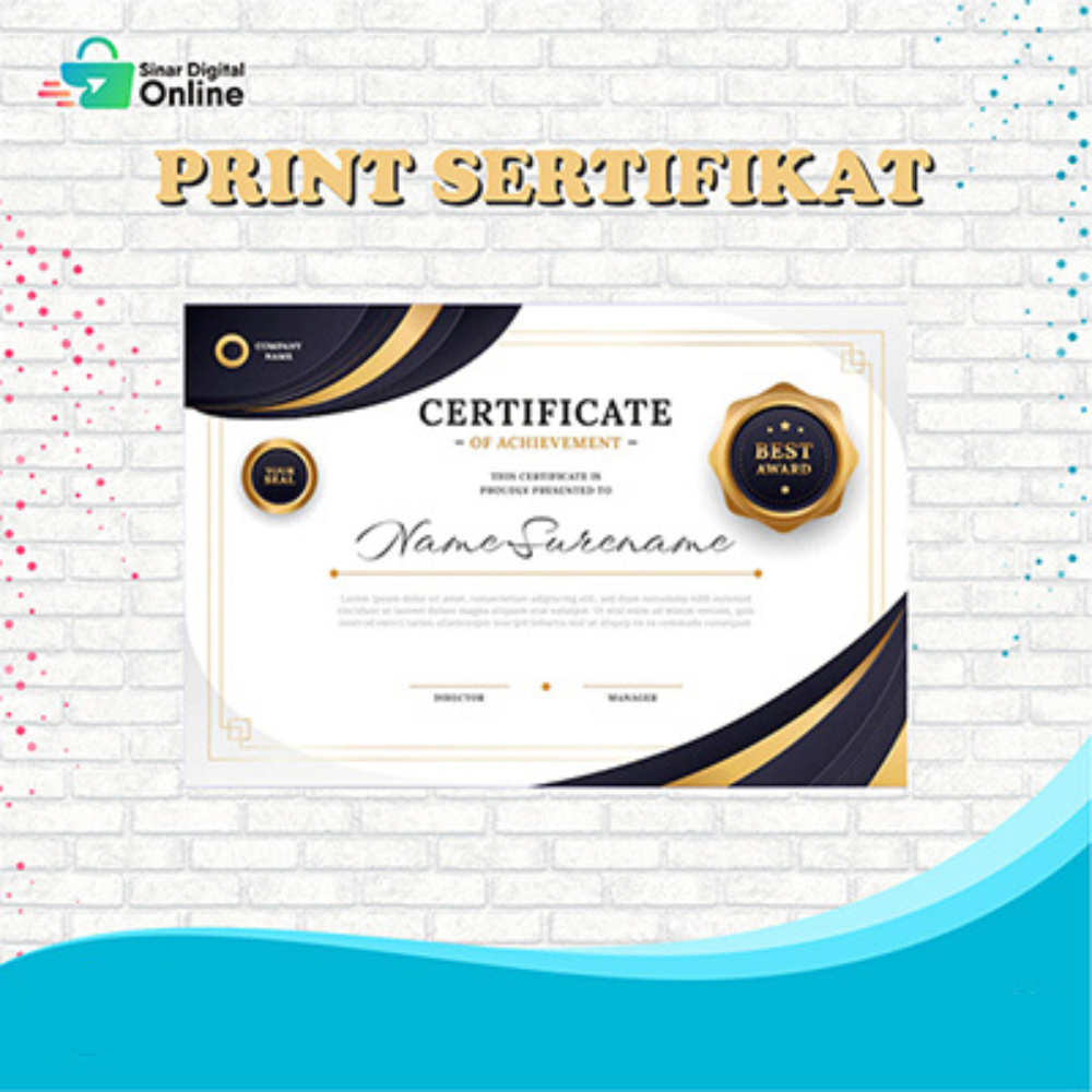 

Cetak Sertifikat Full Color Ukuran A4 | sertifikat Murah