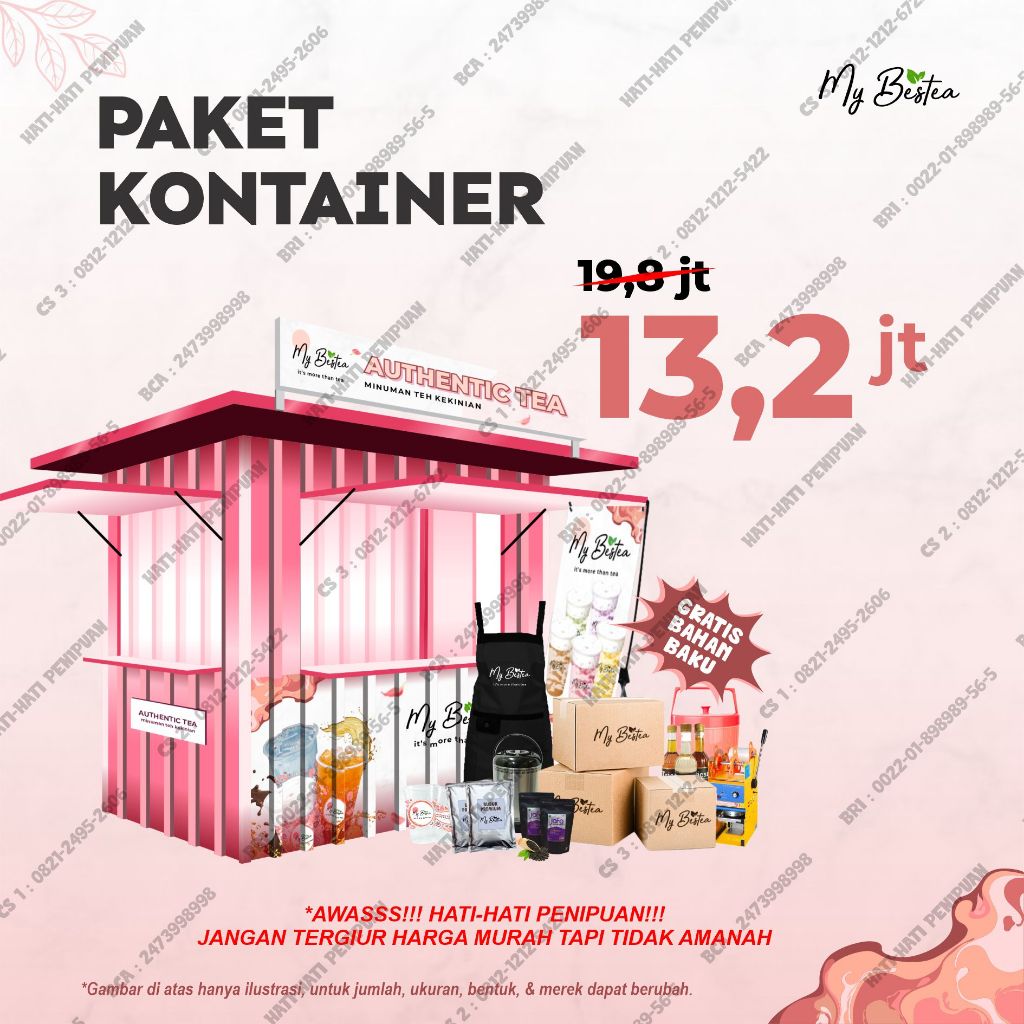 

Usaha Minuman Teh Lengkap dengan Booth - Kontainer