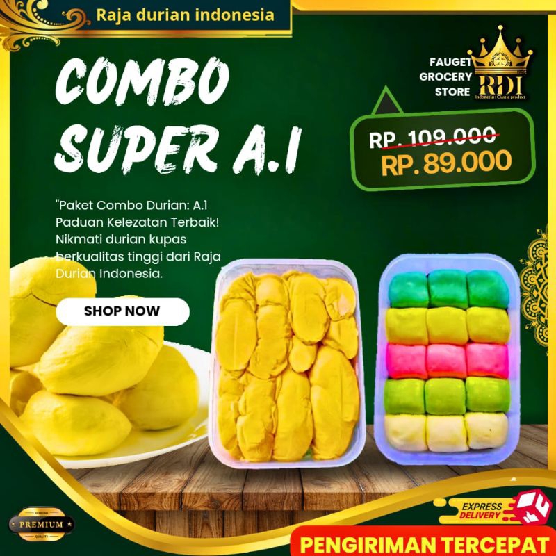 

Durian Kupas|COMBO A1|Durian NIAS+ PANCAKE DURIAN|DURIAN KUPAD PAKET COMBO
