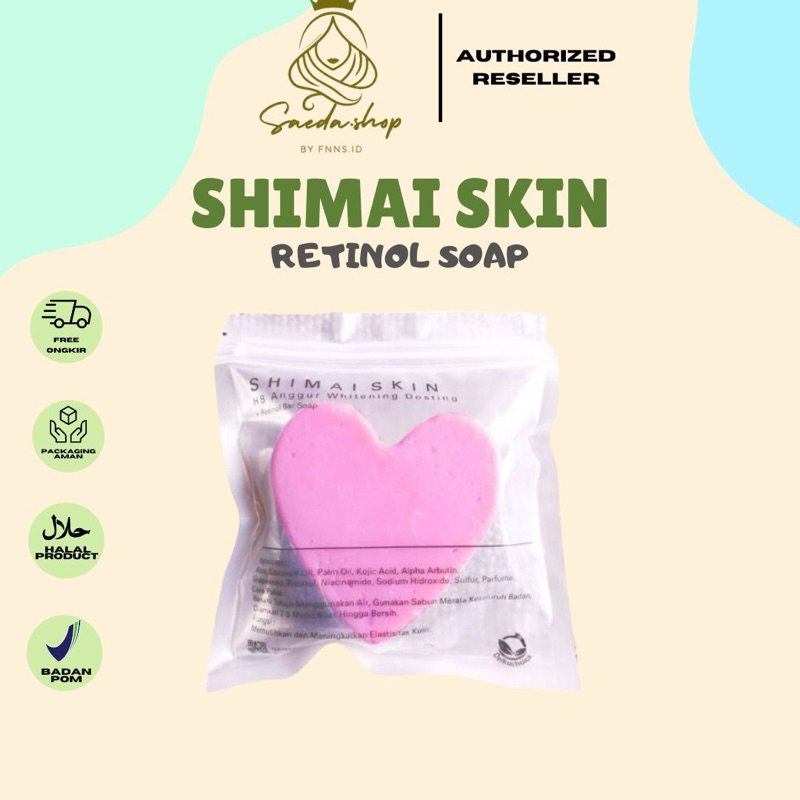 [ORIGINAL] SABUN HB ANGGUR WHITENING SHIMAI SKIN SABUN DOSTING + RETINOL Shimai Skin Soap - Sabun Pe