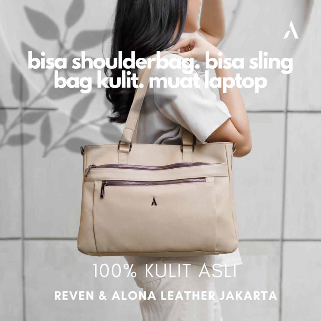 Alona Leather Jakarta - Lovata Bag Tas Kulit Asli Wanita Muat Laptop Tas Selempang Tote Bag Korea Sl