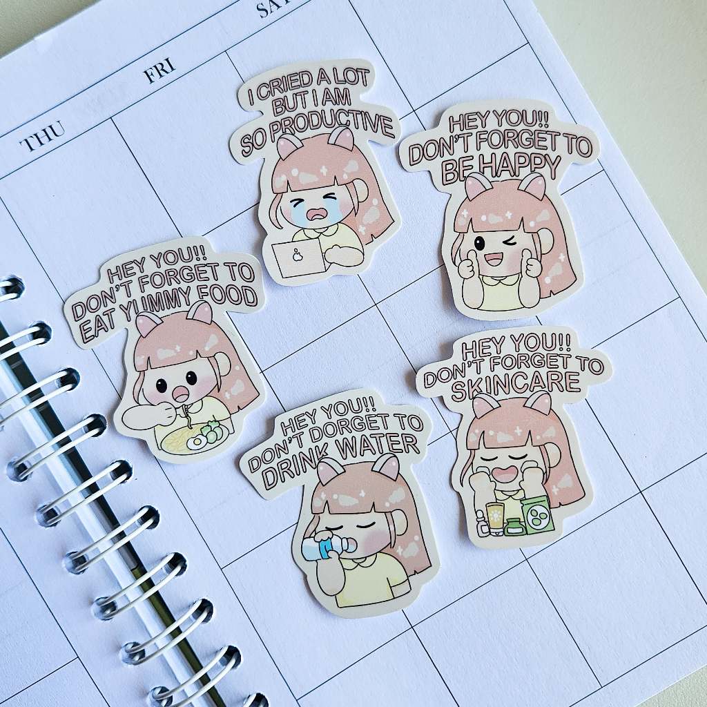 

Reminder Stiker Waterproof Die Cut Sticker | Sticker pengingat | Planner sticker