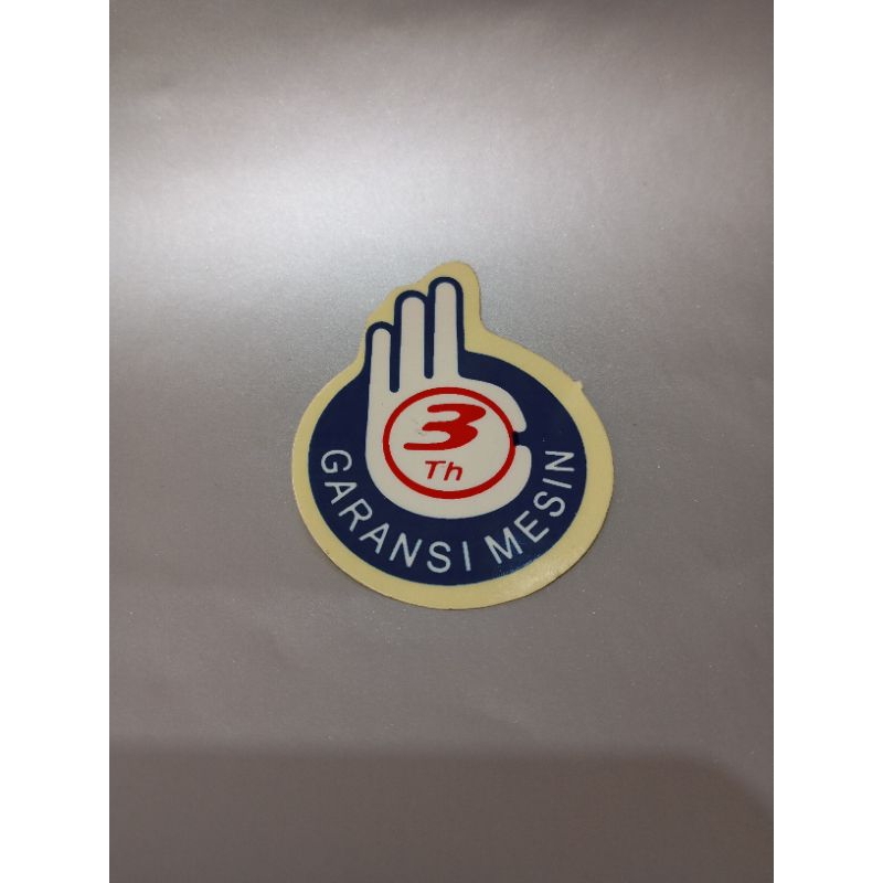 

stiker 3th garansi mesin