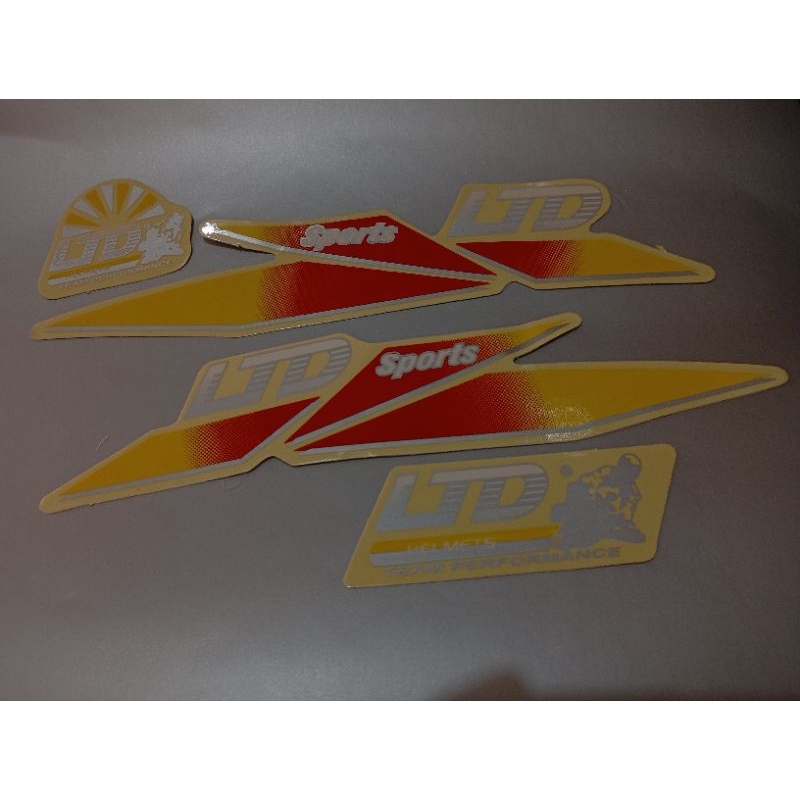 stiker helm LTD (merah)