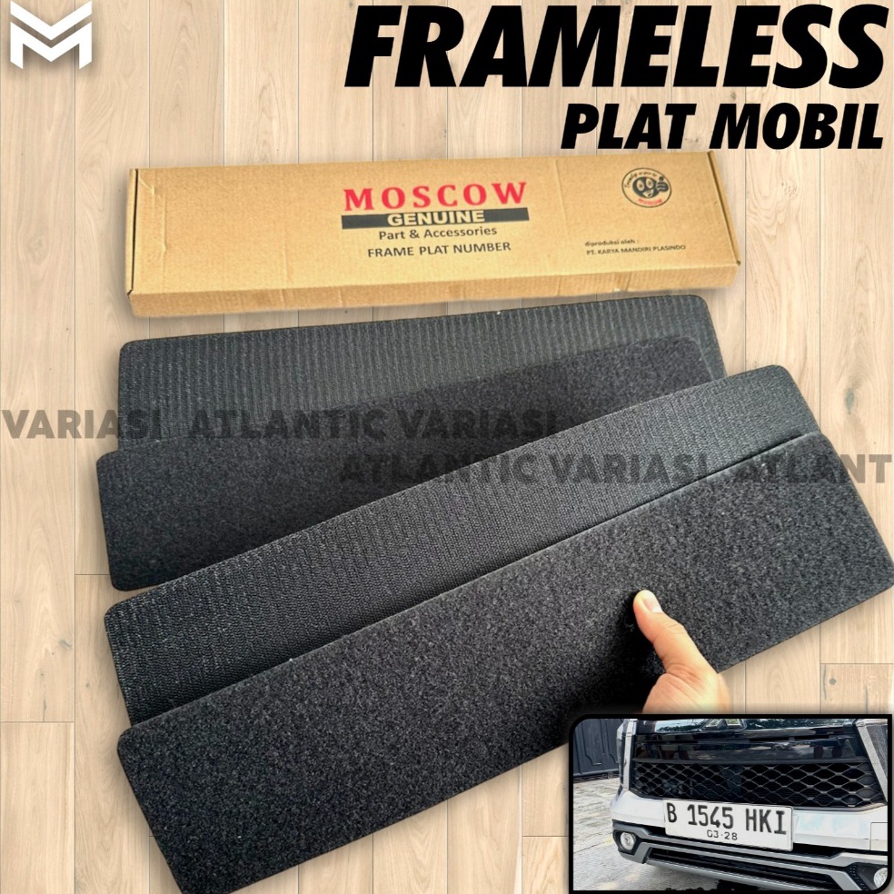 KODE M14Z SET DUDUKKAN PLAT FRAMELESS  TATAKAN PLAT MOBIL DUDUKAN FRAME NOMOR MOBIL  CLEAN LOOK  PLA