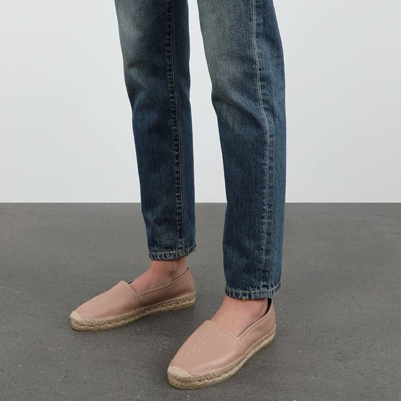 Original Saint Laurent YSL Cassandre Monogram Espadrilles in Lambskin Leather