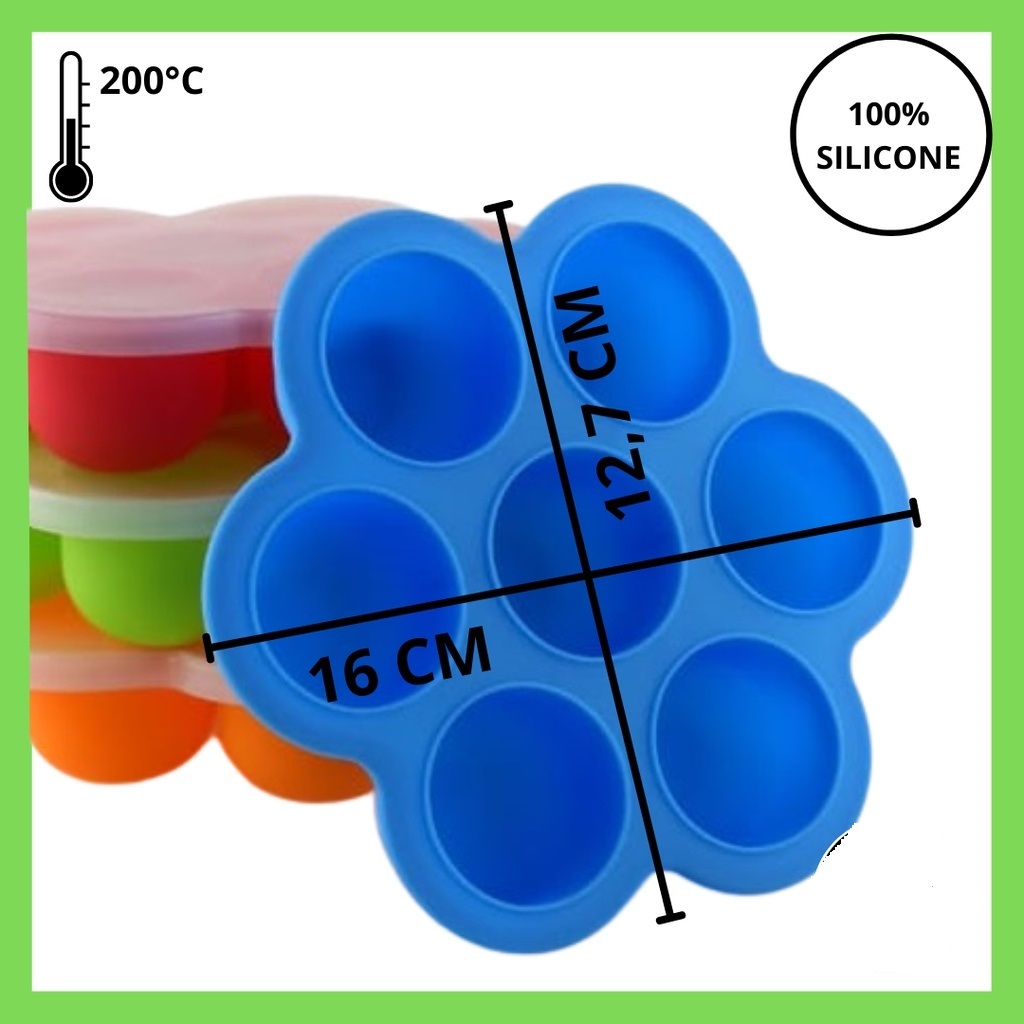 Cetakan Es Batu Jelly Bulat Free Tutup / Cetakan Mpasi Bulat Dengan Tutup / Cetakan Silikon Bulat Tu