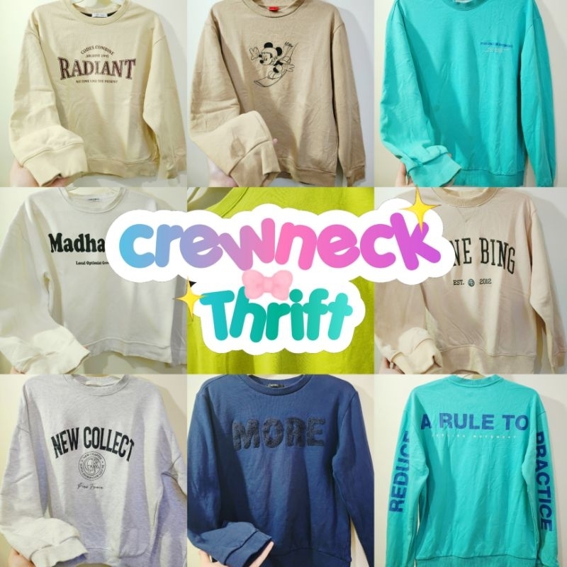 PREMIUM THRIFT CREWNECK OVERSIZED VINTAGE UNISEX ORIGINAL | SWEATER RETRO FASHION UNTUK CEWEK DAN CO