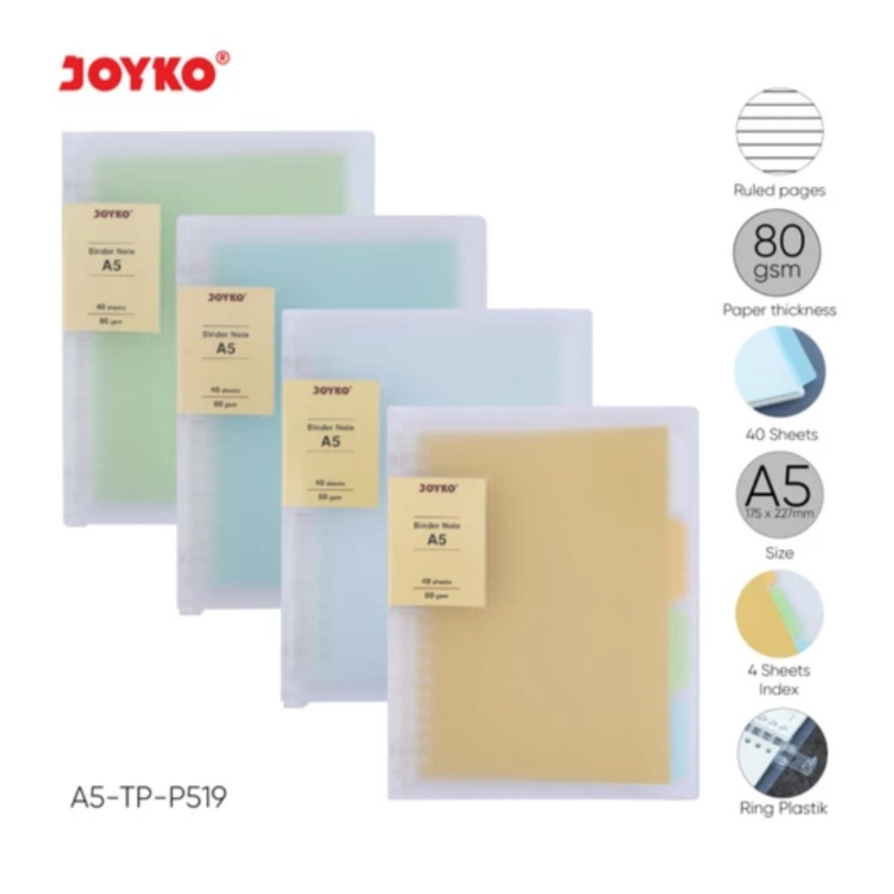 

KODE Y39Y Binder Note Cover Transparan Buku Tulis Joyko A5TPP519 Map Binder A5