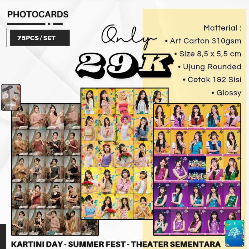 [75pcs] PHOTOCARD JKT48 - KARTINI DAY / SUMMER FEST / THEATER SEMENTARA
