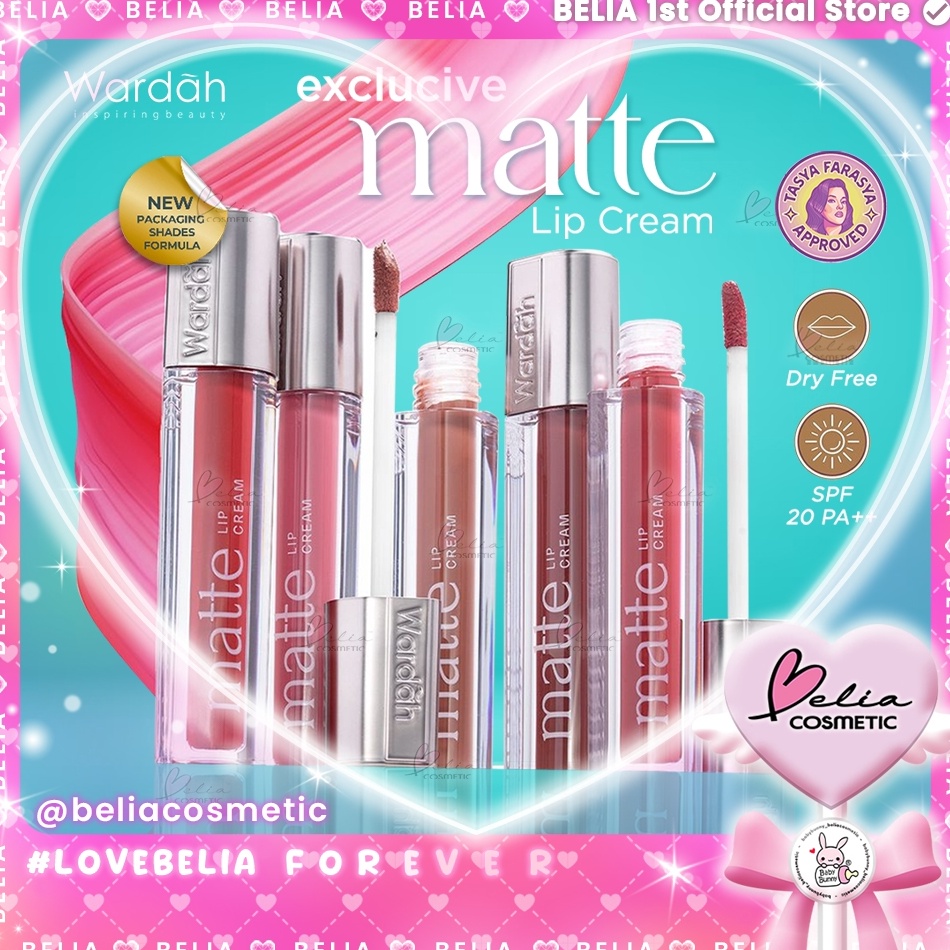 BELIA  WARDAH Matte Lip Cream  Non Dry Formula High Pigmented SPF 2 PA  Moist Lip Cream  Matte  Mele