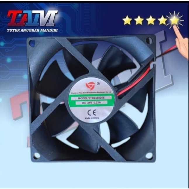 KIPAS DC 8X8 CM DC 24V KIPAS PENDINGIN 24V DC 0.23A