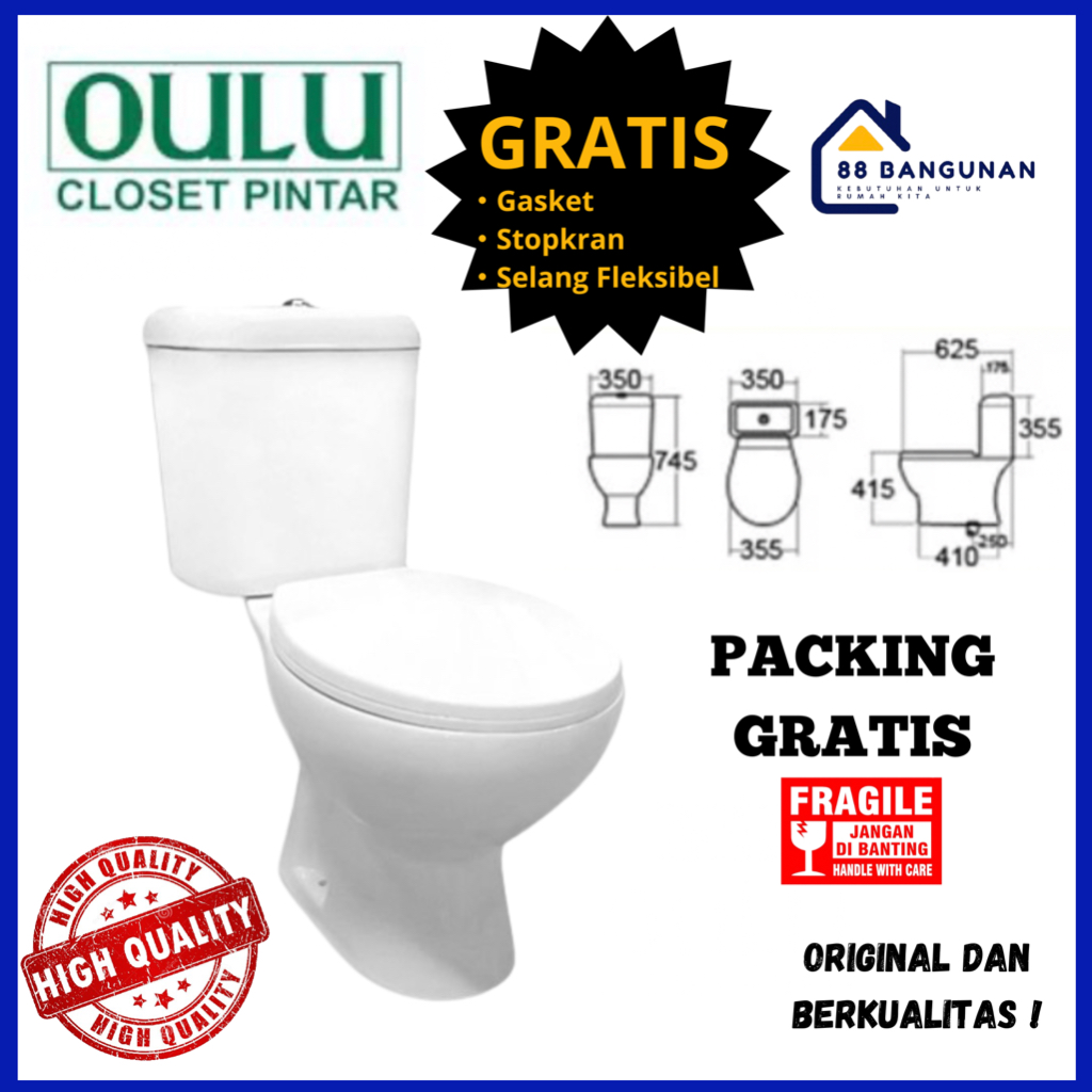 Link Instant Kloset / Closet / Toilet Duduk Monoblok Oulu C 633