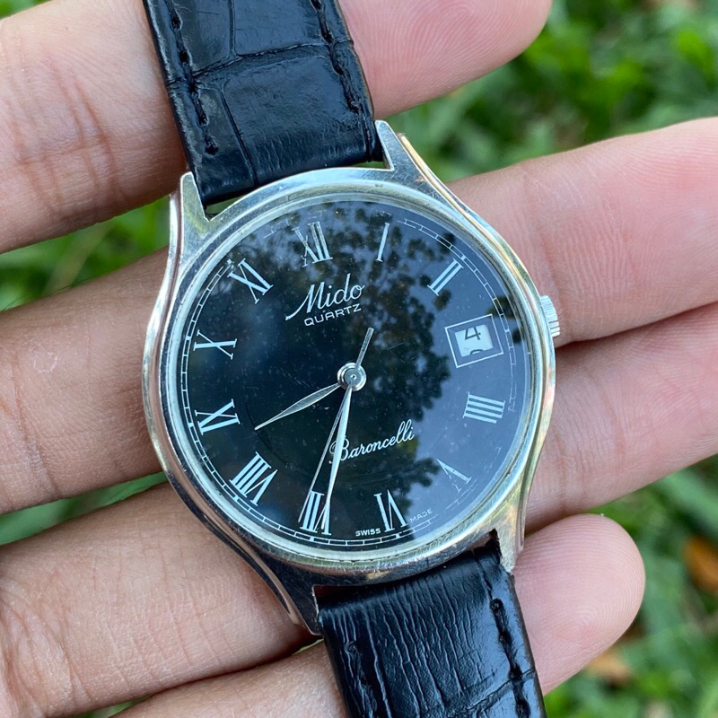 jam Tangan vintage mido baroncelli quartz swiss jadul kuno antik rare langka