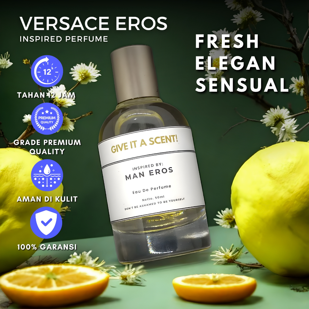 Parfum Pria Sensual Versace Eros EDP 30ml & 50ml Tahan Lama Segar Wangi Soft Original Aman Di Kulit