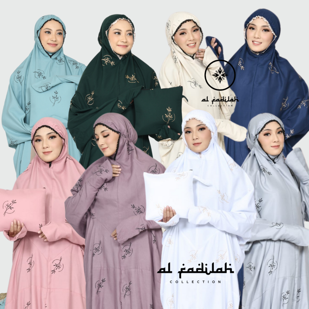 AL-FADILAH Mukena Terusan Dewasa Katun Premium Bordir Bunga Khalisa