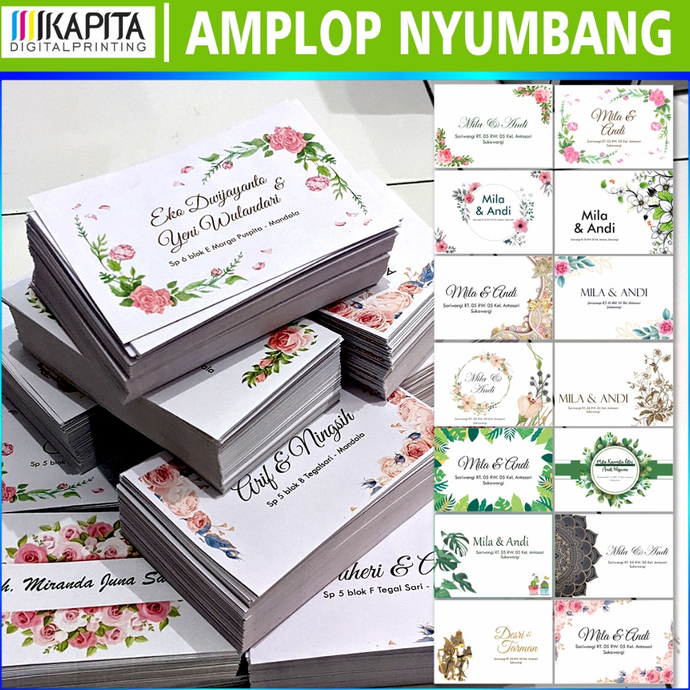 

KODE X96K isi 1 lbr Cetak Amplop Kondangan Custom Nama alamat Wedding Envelope Amplop sumbang amplop custom nama Amplop Nikahan Kostum