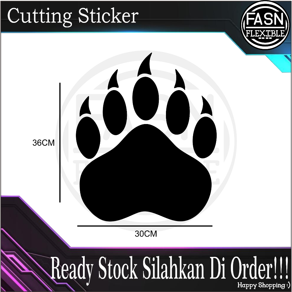 

Sticker Jejak Kaki Beruang (Cutting Sticker)