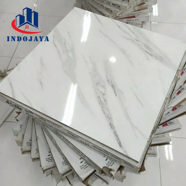 granit 60x60 granite lantai dinding teras motif marmer carara Glazed Polished