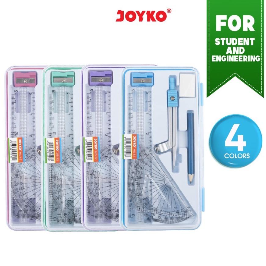 

KODE O98K Jangka Set MS82 Joyko Math Set Termasuk Penggaris Segitiga Busur