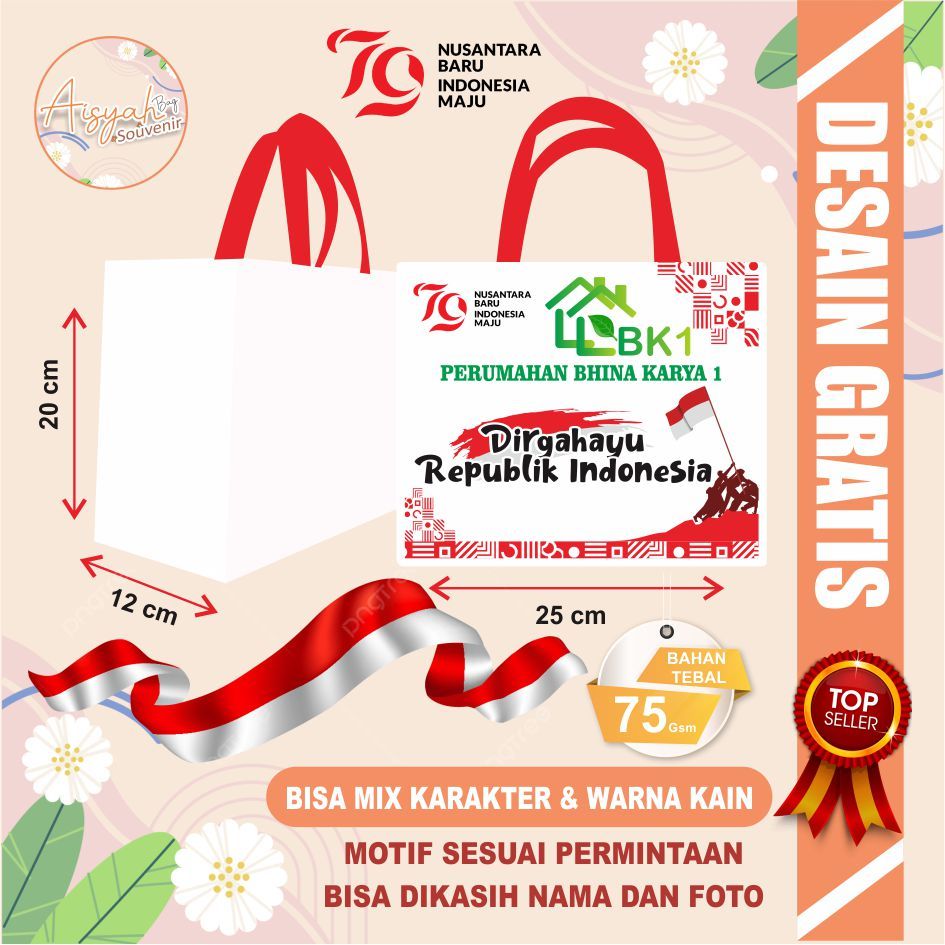 

TAS SOUVENIR HUT RI / TAS AGUSTUSAN / BINGKISAN SOUVENIR HUT RI / TAS DIRGAHAYU RI / TAS SOUVENIR LOMBA HUT RI
