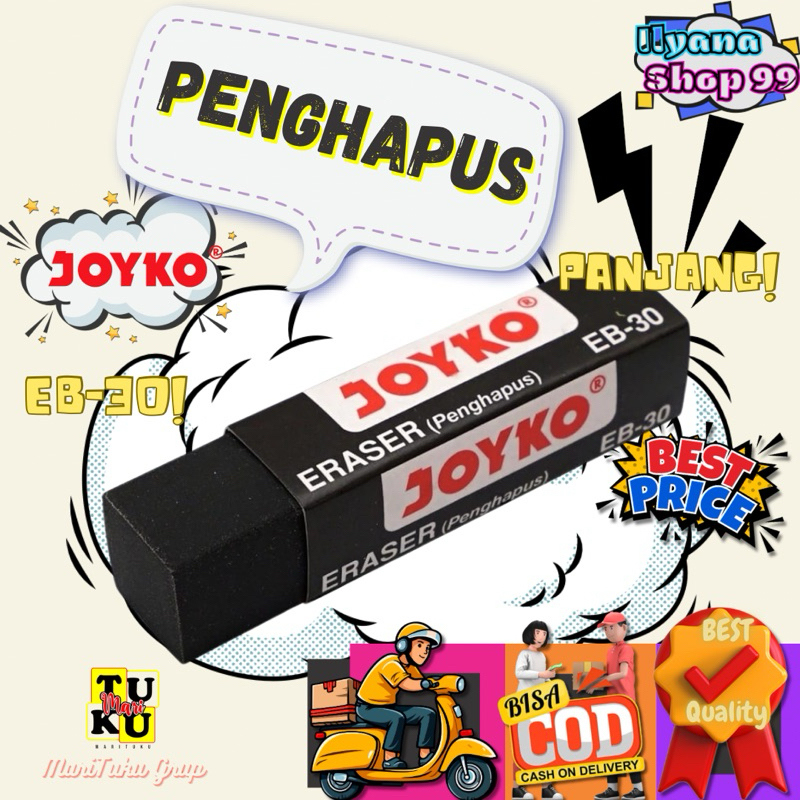 penghapus pensil joyko panjang EB-30 / hapusan joyko