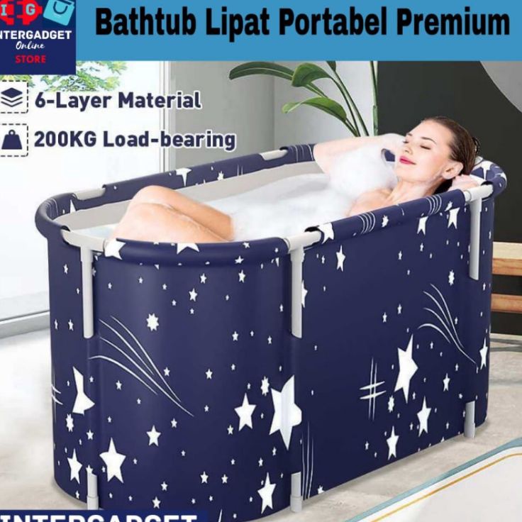 Kilat Hemat Bak Mandi Lipat Folding Bathtub Portable Bathtub Lipat Bak Mandi Anak dan Dewasa Air Han