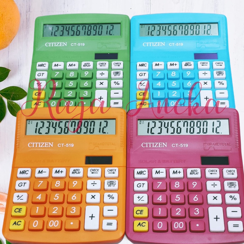 

KODE D43K Kalkulator Citizen 519 Warna CT519 KALKULATOR MEJA DAGANG CALCULATOR 12 DIGIT CT519 CITIZEN519