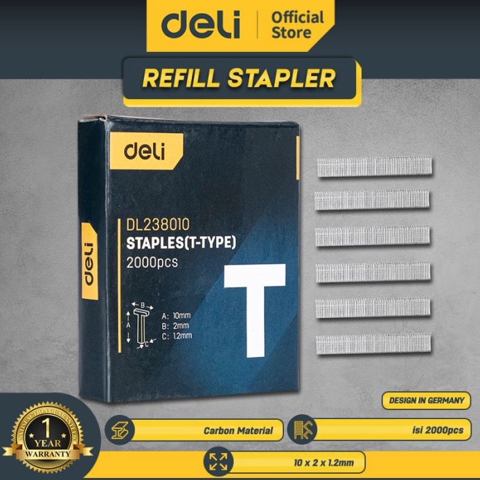 

KODE B45W Deli Staple Gun Refill Isi Ulang Staples Tembak 3 Model EDL2381X