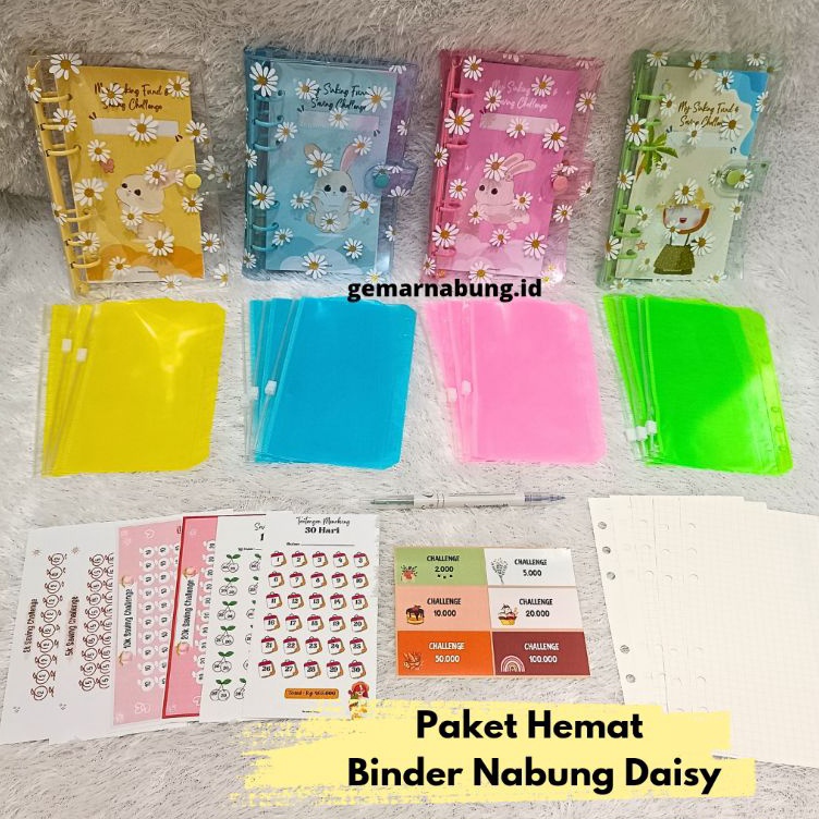 

KODE U9P Paket Binder menabung hemat daisy Paket Binder Keuangan daisy