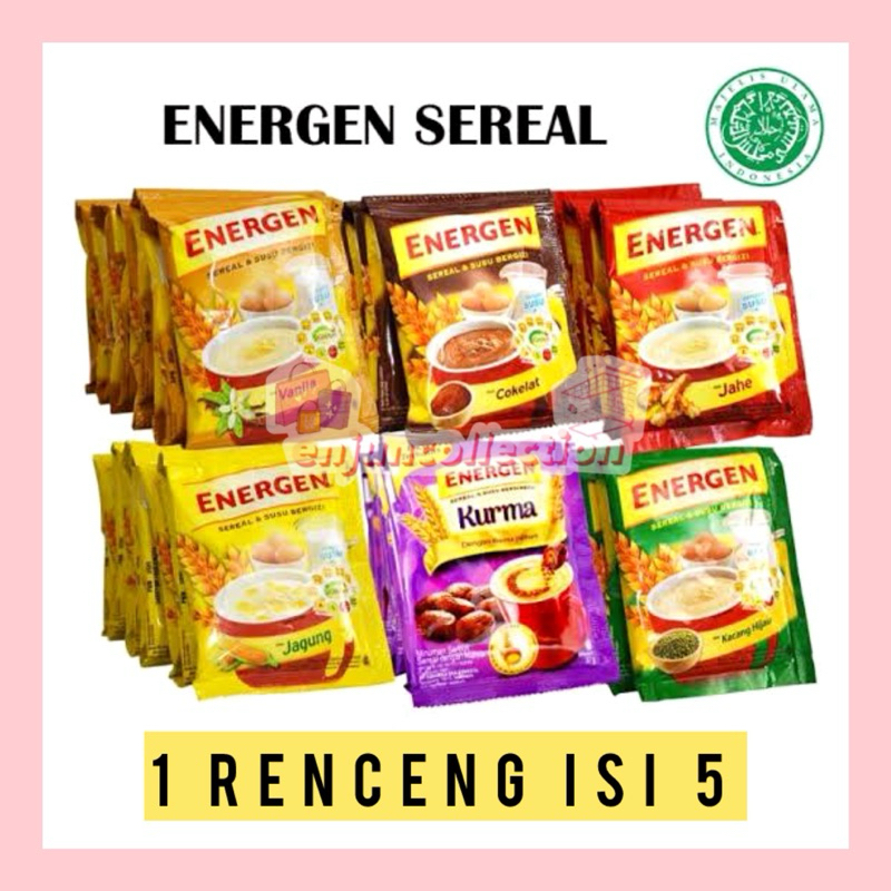 

Energen Sereal Renceng (5 pcs x 30 gr) // energen sereal susu murah // energen sereal susu original / energen rencengan termurah