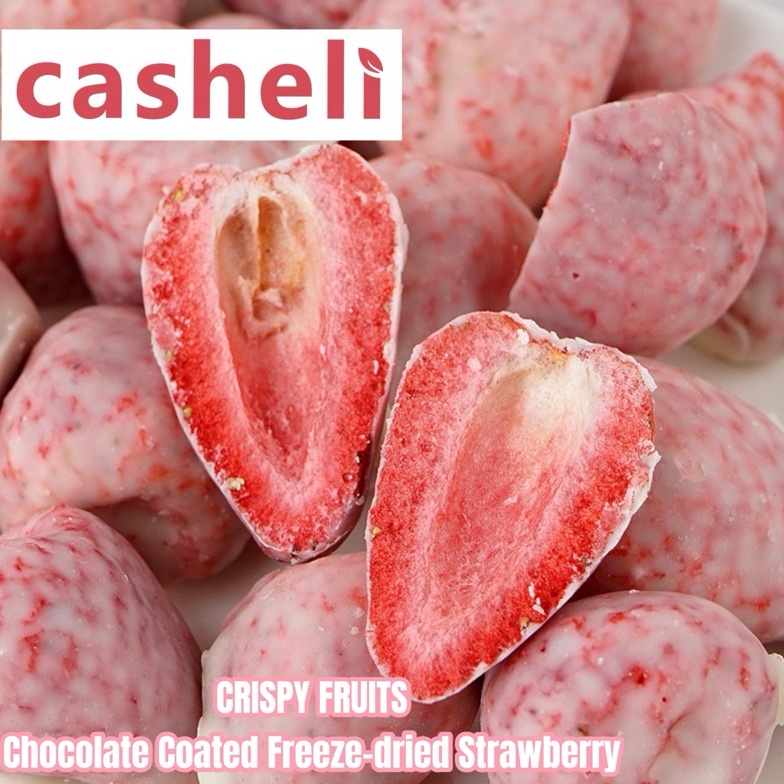 

NEW casheli Crispy Strawberry 5g Freeze Dried Chocolate Coated Snack Murah