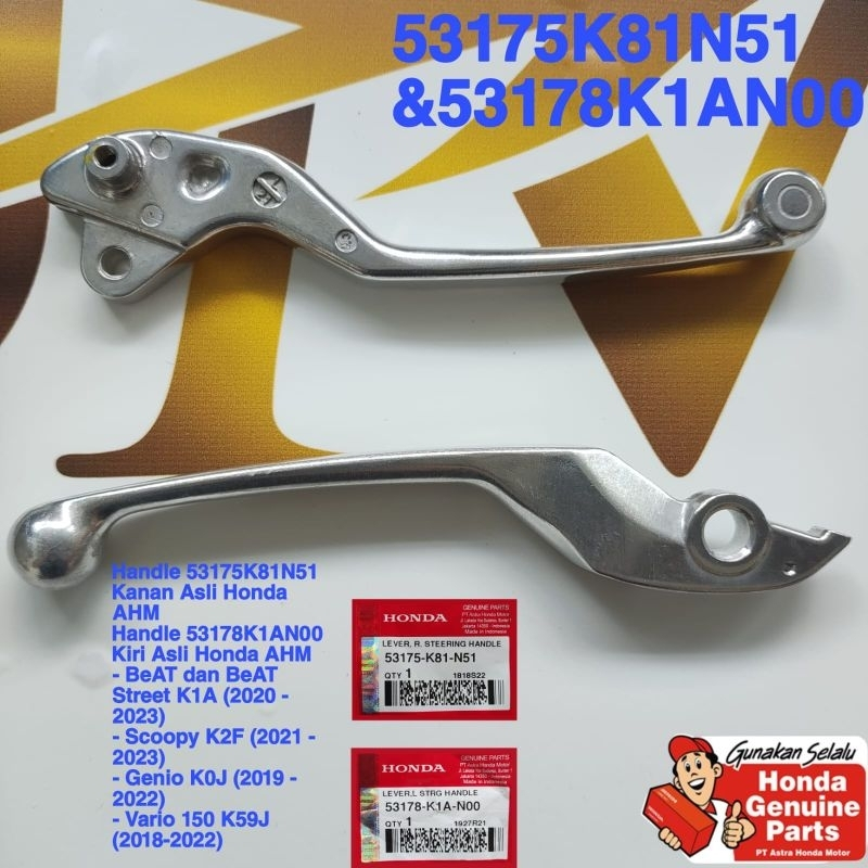 Handle Rem Kanan Kiri Beat Street Beat New 2020 Scoopy K2F Asli Ori Honda AHM