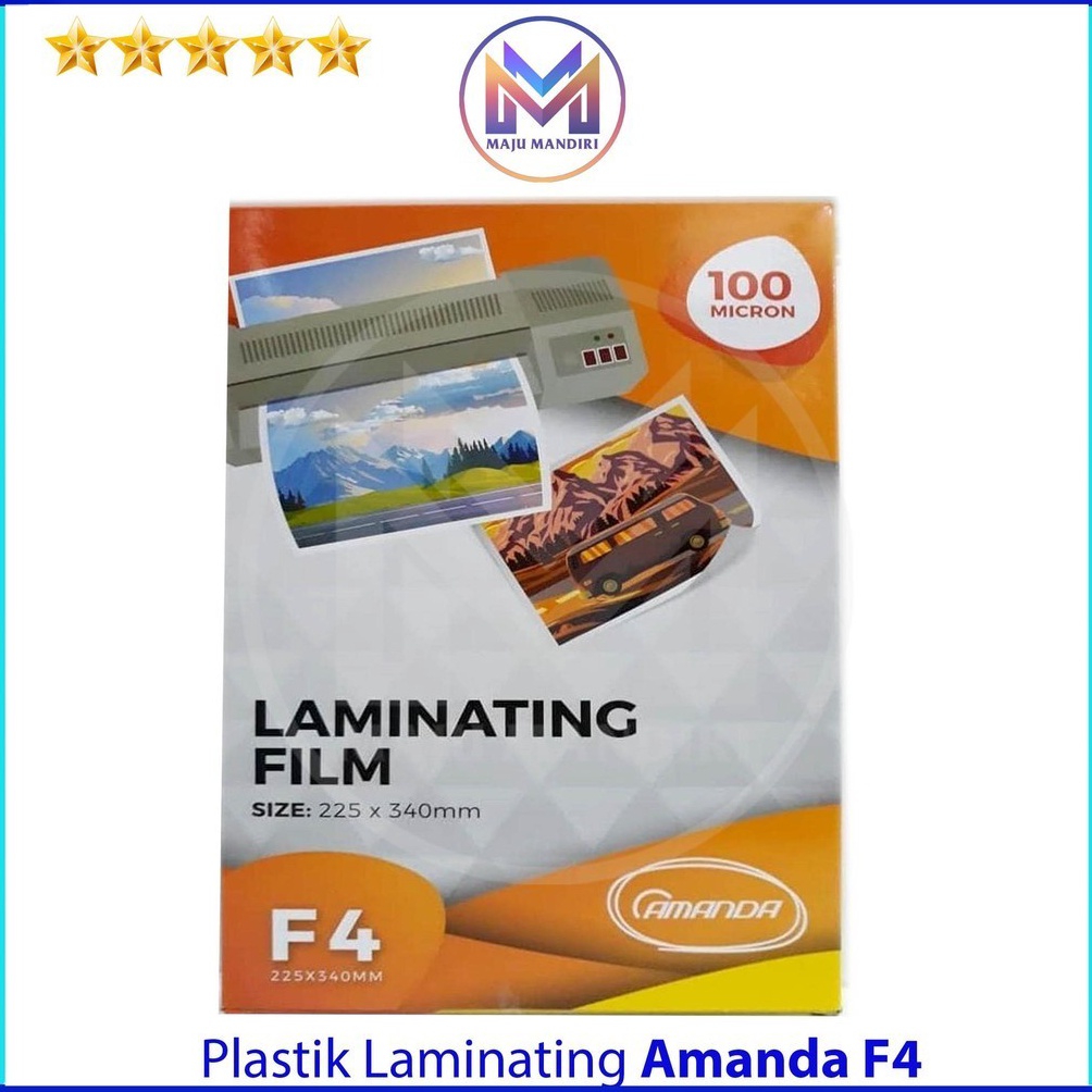 

KODE Q88B Plastik Laminating Film Amanda F4 1 Micron Isi 1 Lembar