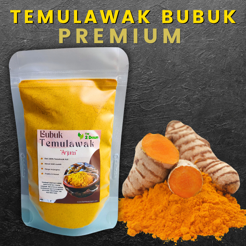 

Temulawak Bubuk Murni 50g dan 100g - cap dua daun