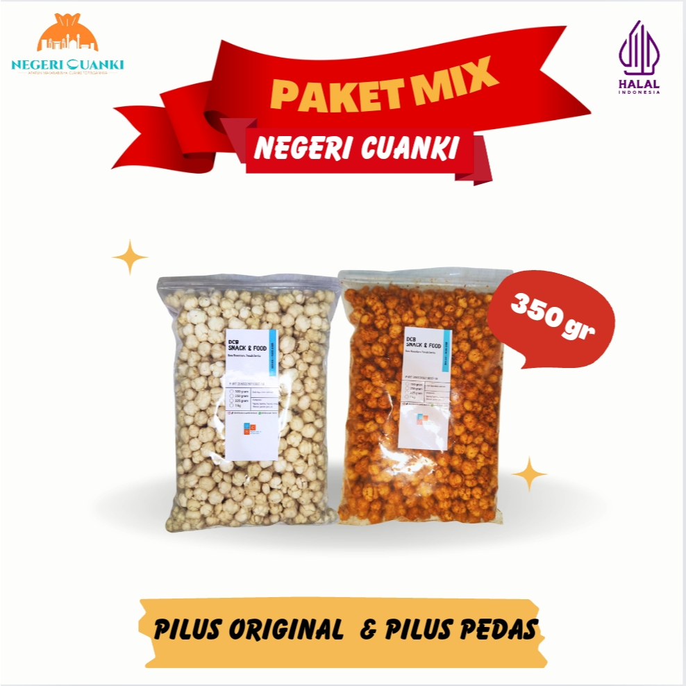 

Paket MIX Cemilan Pilus Pedas 350 gr dan Pilus Original 350 gr