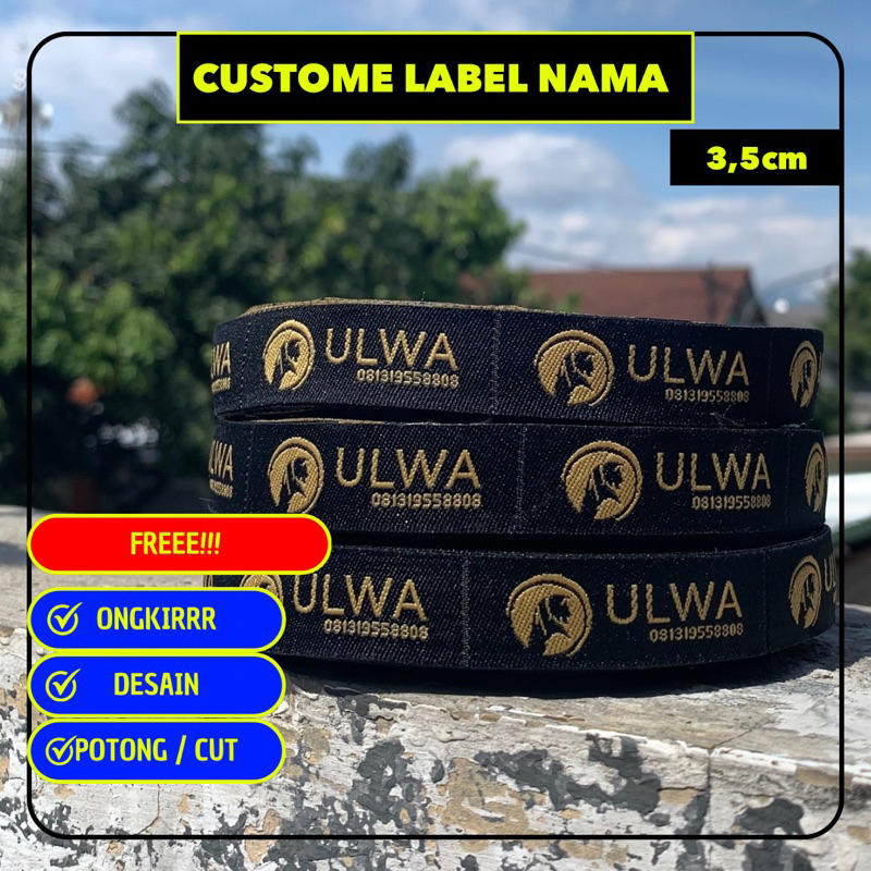 

Label woven nama | label nama | custome woven labels