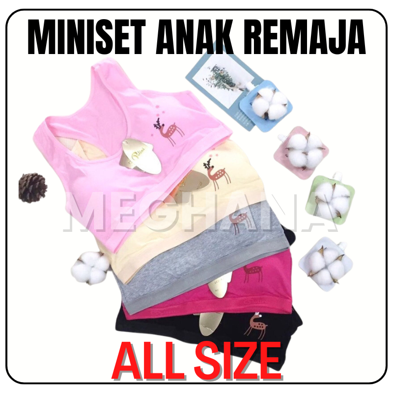 12pcs Miniset Remaja Fema Polini SD SMP Busa Spon Pad Tali Silang